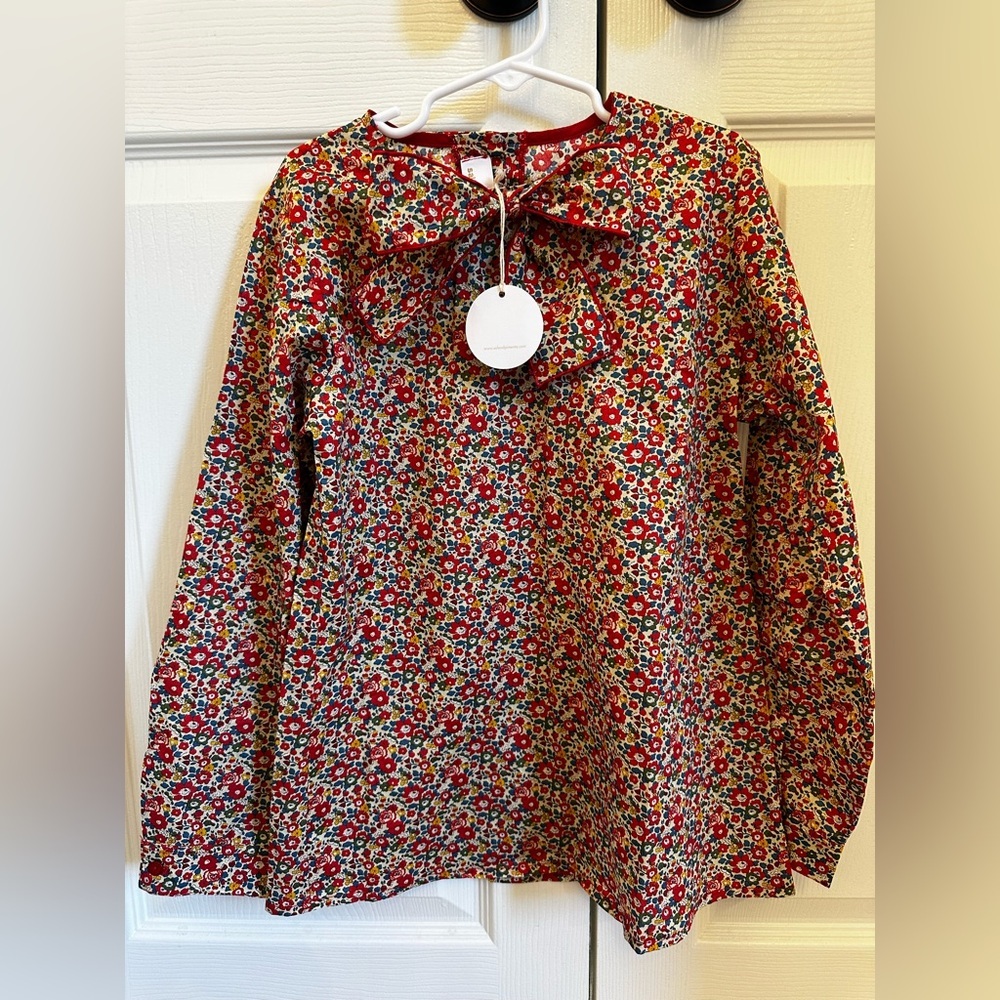 NWT Sal & Pimenta Girls Fall Floral Blouse size 12